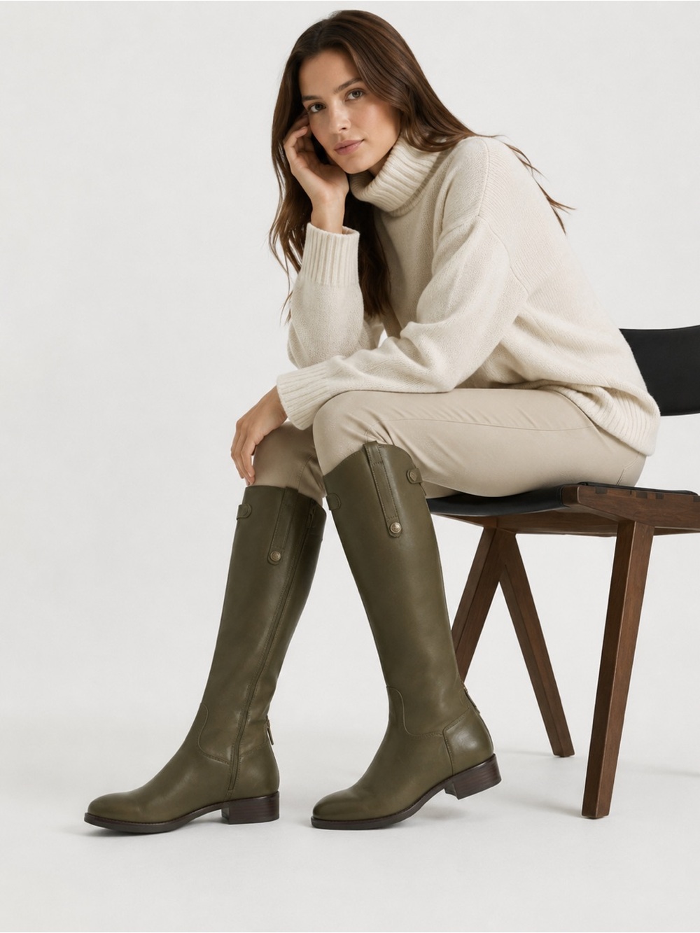🔥 Women’s SAM EDELMAN PENNY Leather Riding Boots - SIZE 7